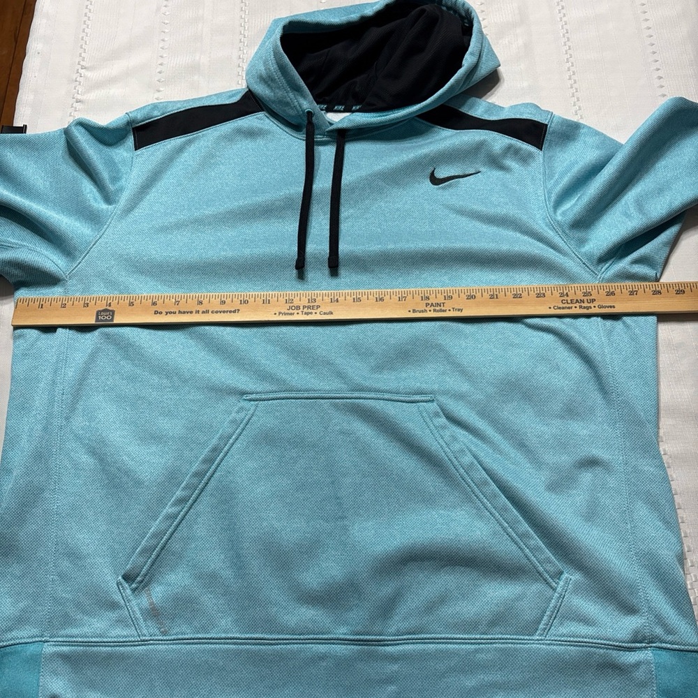Nike Therma Fit Men’s Turquoise/Black Hoodie- Excellent Condition ~Size XXL - Picture 4 of 9